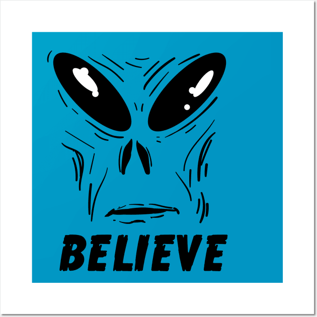 ALIEN I BELEIVE Wall Art by Sbrown1521